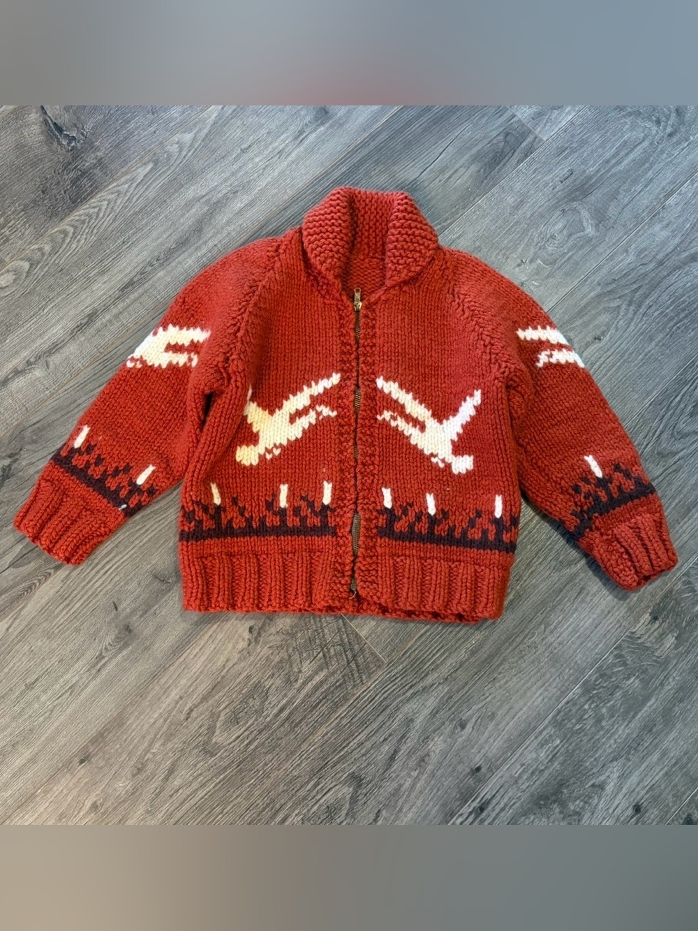 Vintage Cowichan Siwash sweater handmade